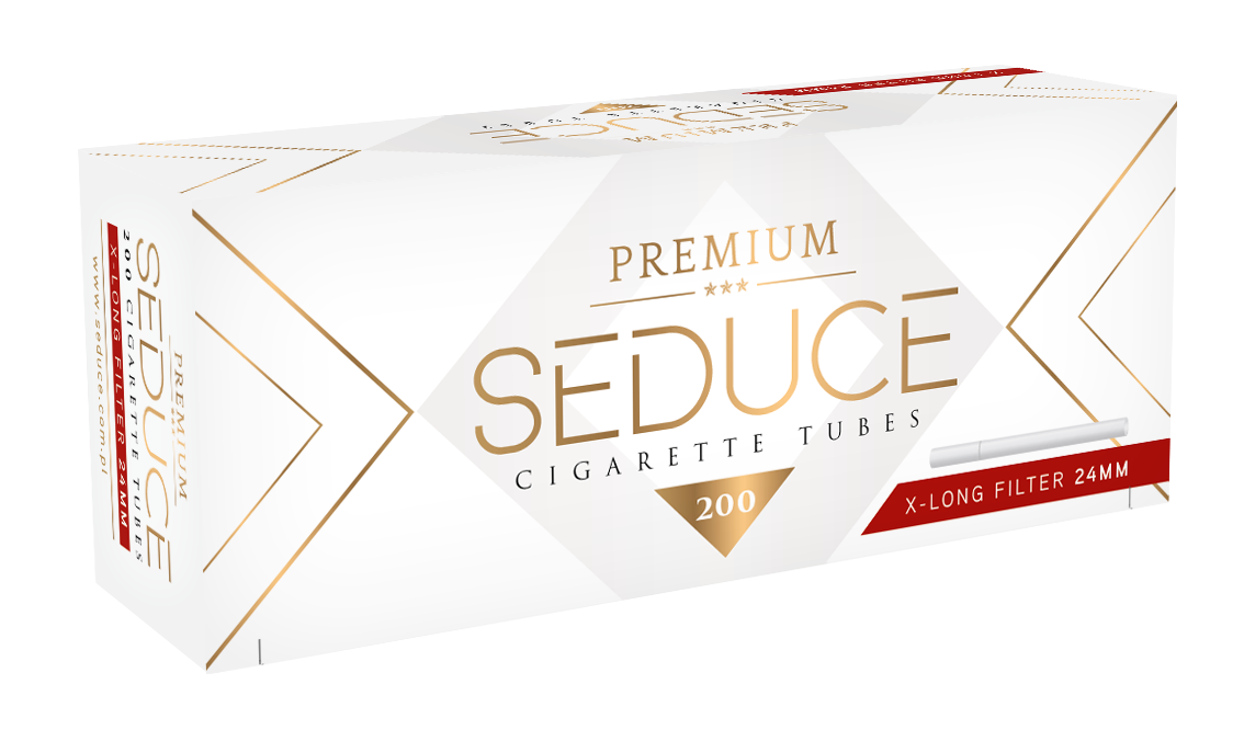 Seduce White Empty Cigarette Tubes with 24mm Tubes