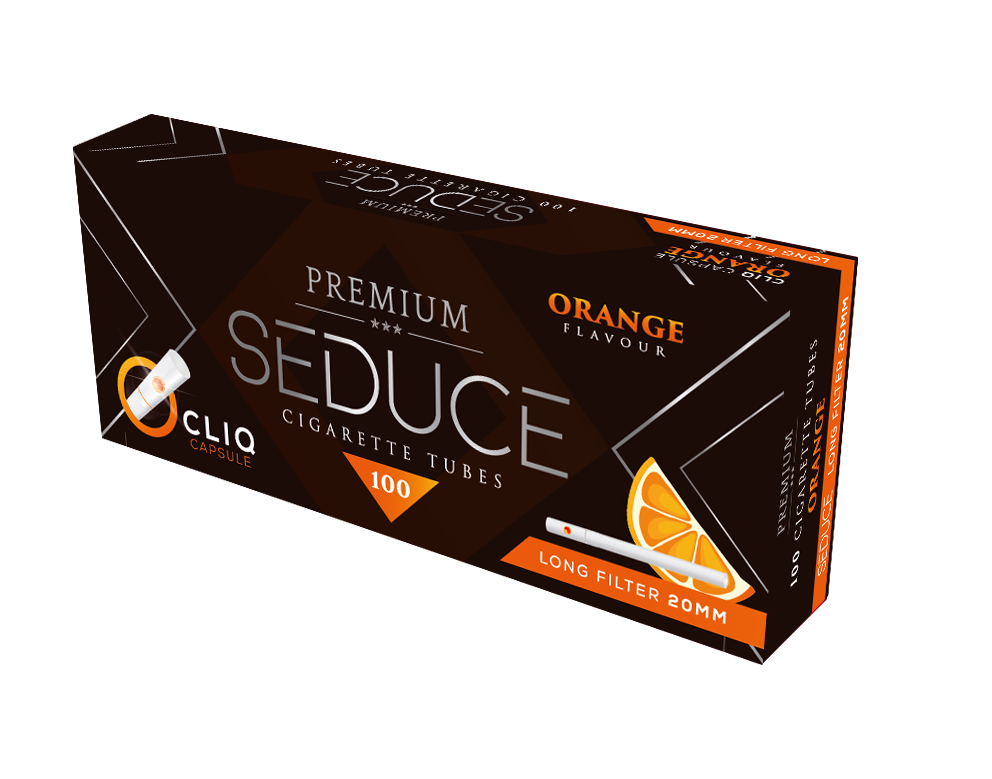 SEDUCE GOLD RING 100 white cigarette filter tubes with double silver rings